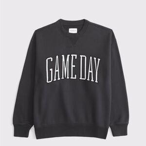 Abercrombie Game Day Sunday Crew XS Dark gray sweatshirt pullover Soft A&F